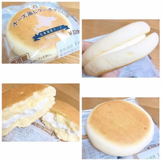 「セブンプレミアム チーズ蒸しケーキサンド 袋1個」のクチコミ画像 by えもパンさん