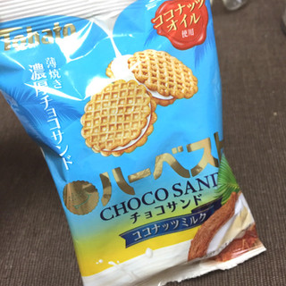 「東ハト ハーベストチョコサンド ココナッツミルク 袋41g」のクチコミ画像 by みゆすけさん