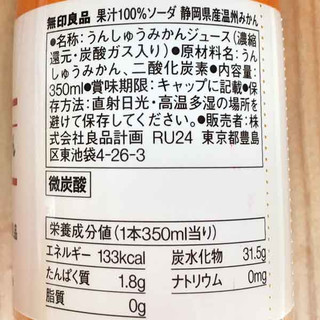 「無印良品 果汁100％ソーダ 静岡県産温州みかん ペット350ml」のクチコミ画像 by もみぃさん