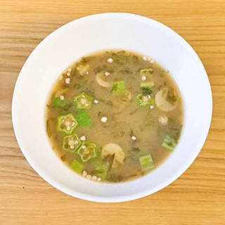 「無印良品 食べるスープ 海苔とオクラの味噌汁 袋48.3g」のクチコミ画像 by もみぃさん