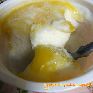 「セブンプレミアム パイン＆マンゴーヨーグルト味氷 カップ160ml」のクチコミ画像 by マロンまろんさん