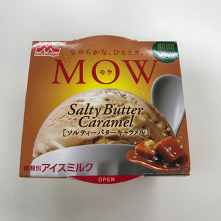 「森永 MOW ソルティーバターキャラメル カップ140ml」のクチコミ画像 by かもみーるさん