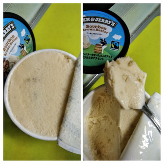 「BEN＆JERRY’S ミニカップ アイスクリーム バーボンブラウンバター カップ120ml」のクチコミ画像 by minorinりん さん