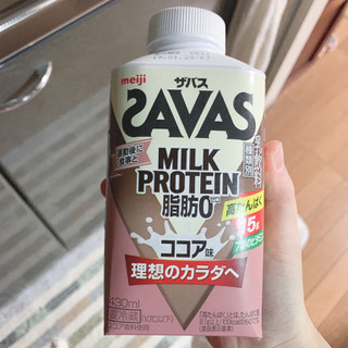 「ザバス MILK PROTEIN 脂肪0 ココア味 ボトル430ml」のクチコミ画像 by いうきさん