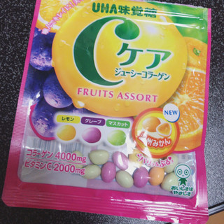 「UHA味覚糖 Cケア ジューシーコラーゲン フルーツアソート 袋60g」のクチコミ画像 by とろろんさん