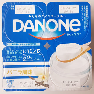 「ダノン ダノンヨーグルト バニラ風味 カップ75g×4」のクチコミ画像 by MAA しばらく不在さん
