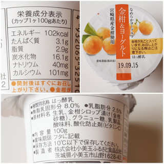 「小美玉ふるさと食品公社 金柑＆ヨーグルト カップ100g」のクチコミ画像 by MAA しばらく不在さん