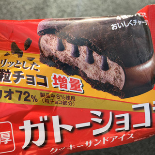 「江崎グリコ ガトーショコラ クッキーサンドアイス 袋1個」のクチコミ画像 by まえ子んさん