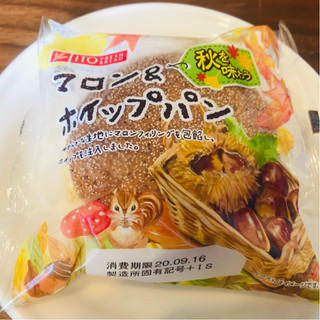 「イトーパン マロン＆ホイップパン 袋1個」のクチコミ画像 by Memoさん