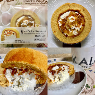 「ローソン Uchi Cafe’ SWEETS メープルナッツのロールケーキ」のクチコミ画像 by マロンまろんさん
