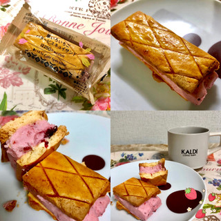 「ローソン Uchi Cafe’ SWEETS Specialite 華いろいちごバタービスキュイサンド」のクチコミ画像 by マロンまろんさん