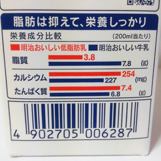 「明治 おいしい低脂肪乳 パック900ml」のクチコミ画像 by ミヌゥさん