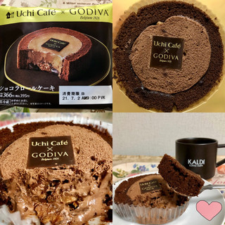 「ローソン Uchi Cafe’ ×GODIVA ショコラロールケーキ」のクチコミ画像 by マロンまろんさん