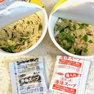 「エースコック タテ型 飲み干す一杯 博多 背脂とんこつラーメン カップ66g」のクチコミ画像 by めりけんさん