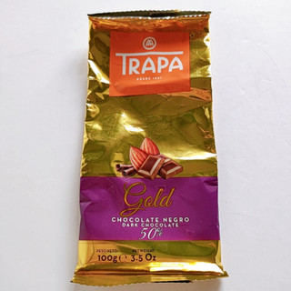 「富士貿易 TRAPA gold DARK CHOCOLATE カカオ分50％ 100g」のクチコミ画像 by ミヌゥさん