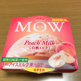 「森永 MOW 白桃ミルク カップ140ml」のクチコミ画像 by ももにこさん