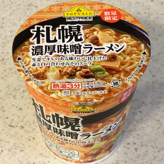 「イオン トップバリュ ベストプライス 札幌濃厚味噌ラーメン カップ72g」のクチコミ画像 by めりけんさん