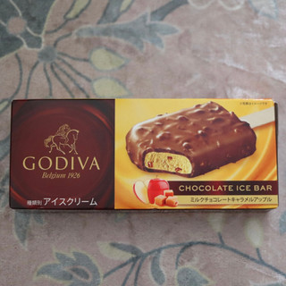 「ローソン GODIVA ミルクチョコレートキャラメルアップルバー 箱80ml」のクチコミ画像 by Yulikaさん