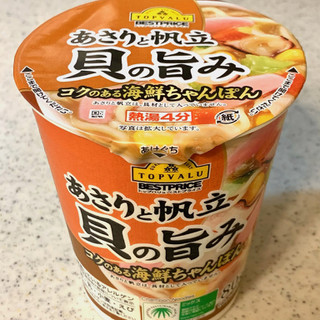 「イオン トップバリュ ベストプライス あさりと帆立 貝の旨味 コクのある海鮮ちゃんぽん 80g」のクチコミ画像 by めりけんさん