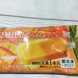 「イオン トップバリュ 贅沢フルーツバー 2層仕立てなめらかマンゴー 袋75ml」のクチコミ画像 by ice-tokkoさん