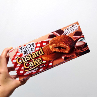 「ロッテ チョコを楽しむカスタードケーキ 6個」のクチコミ画像 by 果季口さん