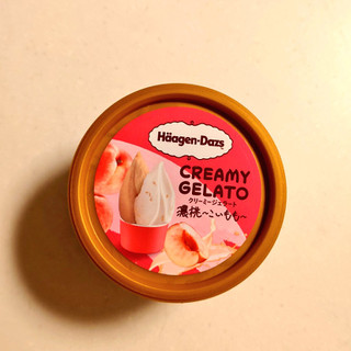 「ハーゲンダッツ ミニカップ CREAMY GELATO 濃桃～こいもも～ カップ110ml」のクチコミ画像 by 果季口さん