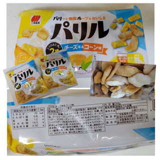 「三幸製菓 パリル チーズ味＆コーン味 袋105g」のクチコミ画像 by レビュアーさん