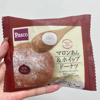 「Pasco マロンあん＆ホイップドーナツ 袋1個」のクチコミ画像 by apricotさん