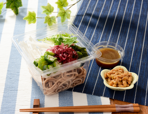 わさび香る！納豆とオクラの全粒麺サラダ