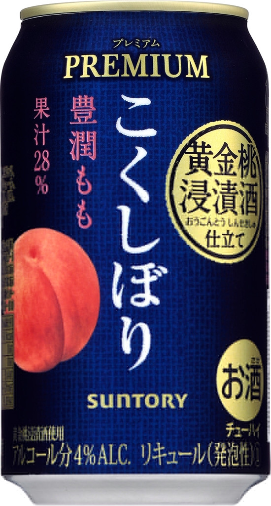 サントリー チューハイ こくしぼり プレミアム 豊潤もも 缶350ml