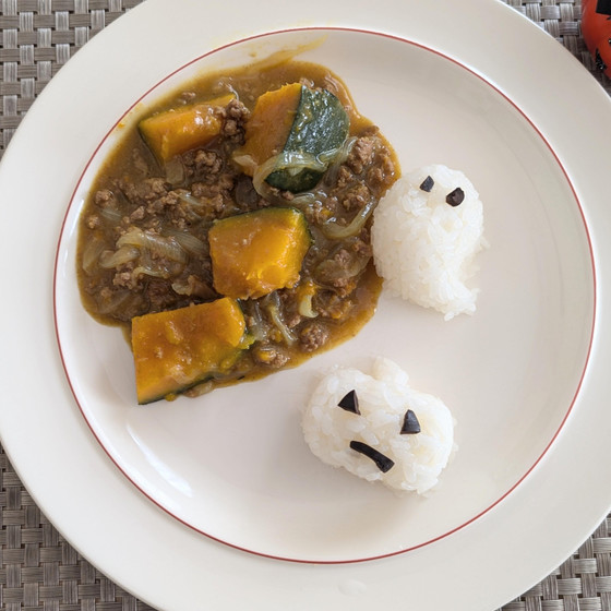 happy　Hallowe'en　　かぼちゃカレーを作ろう