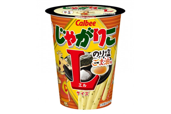 カルビー「じゃがりこ のり塩ごま油味Lサイズ」新発売！香ばしいごま油とのりの風味◎