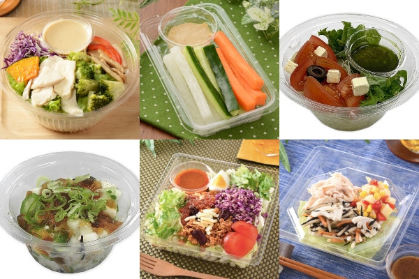 コンビニ3社今週のヘルシー新商品6選！ボリューミーな主食サラダ＆夏にぴったりネバネバサラダなど♪