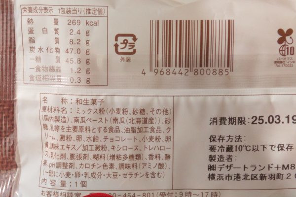原材料欄。