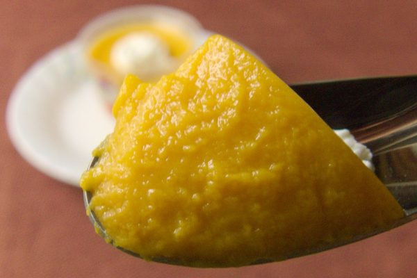 とろりとしつつもかぼちゃ感あるプリン。