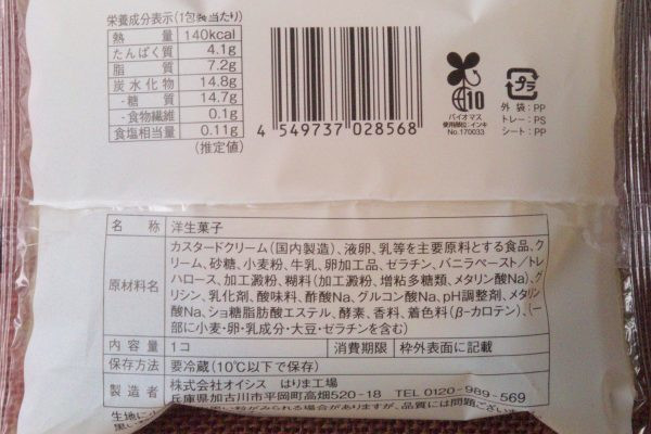 原材料欄。